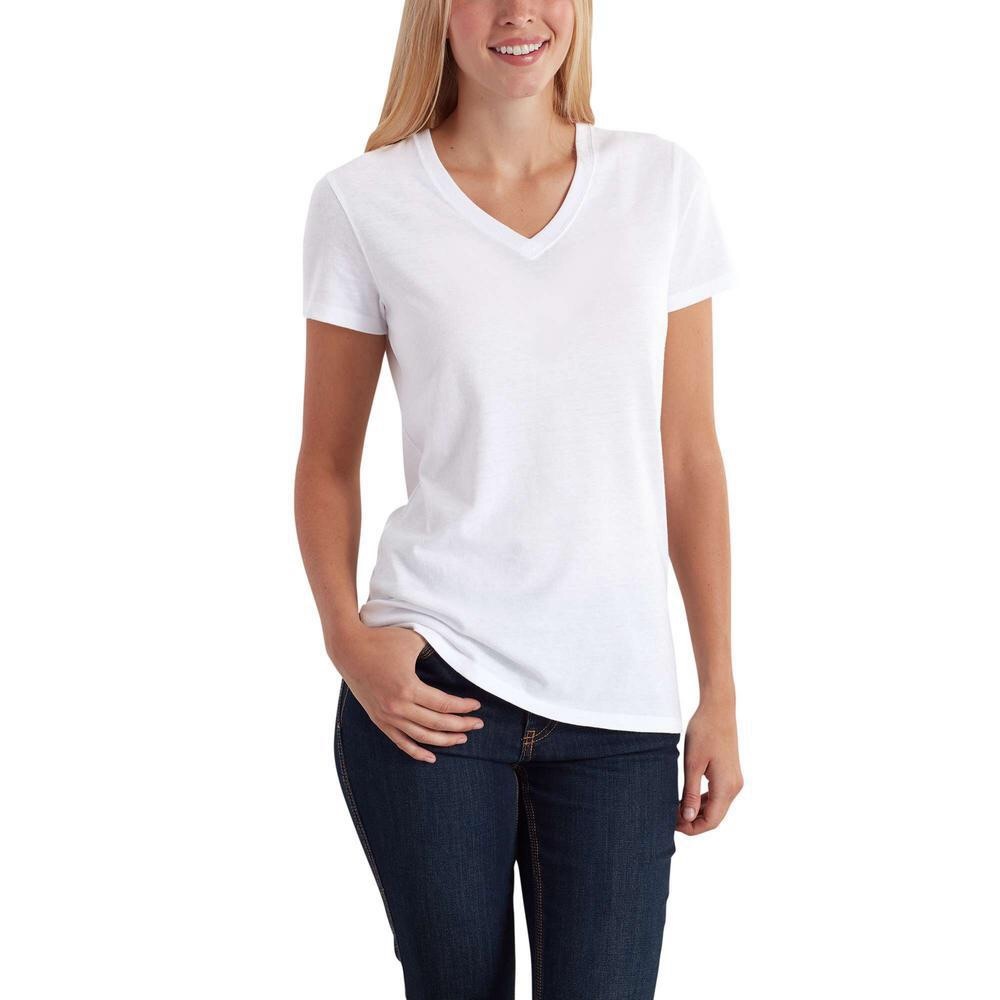*BRAND NEW* JCPenney’s Basic White Short Sleeves V-Neck Lightweight Tee Shirt